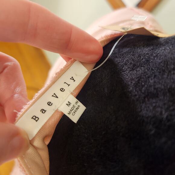 BAEVELY Blush Pink Lace Maxi Dress, Size Medium - Picture 14 of 16